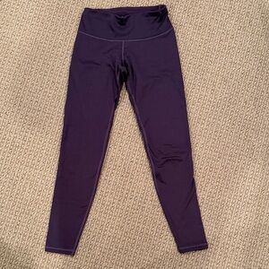 Athleta Women's Dark Purple - Plum Fleece Lined Leggings
